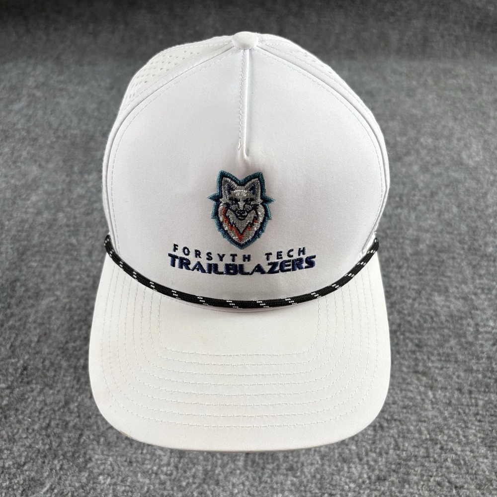 Forsyth‎ Tech Trailblazers Snapback Hat Ball Cap White Rope Athletic Streetwear